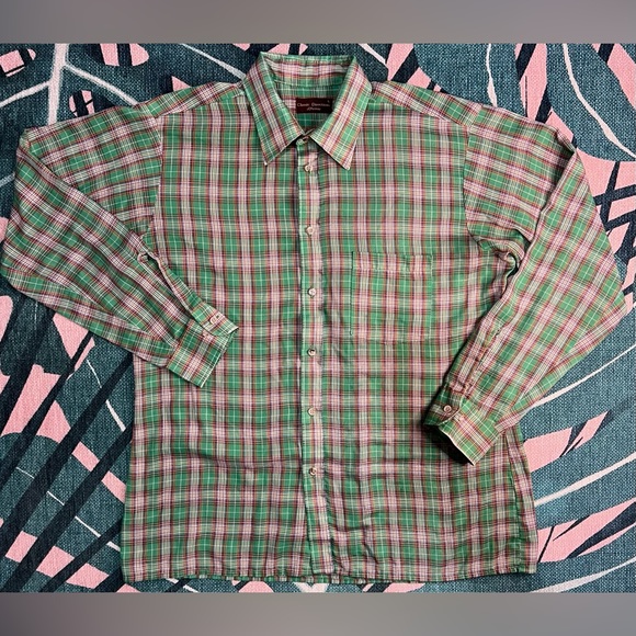 jcpenney Shirts Vintage Jcpenny Classic Directions Plaid Striped 7s